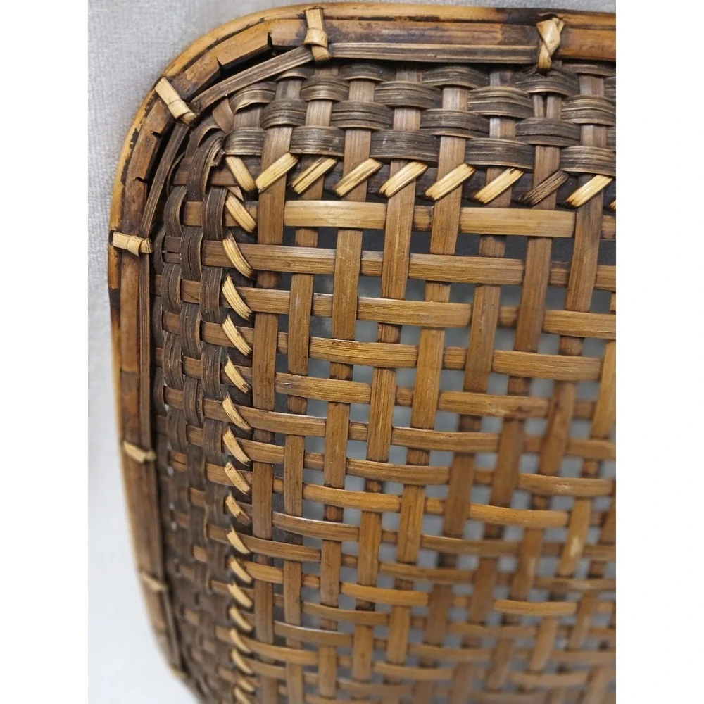 Mid-Century Philippine Basket Vegetable Tray Serving 15